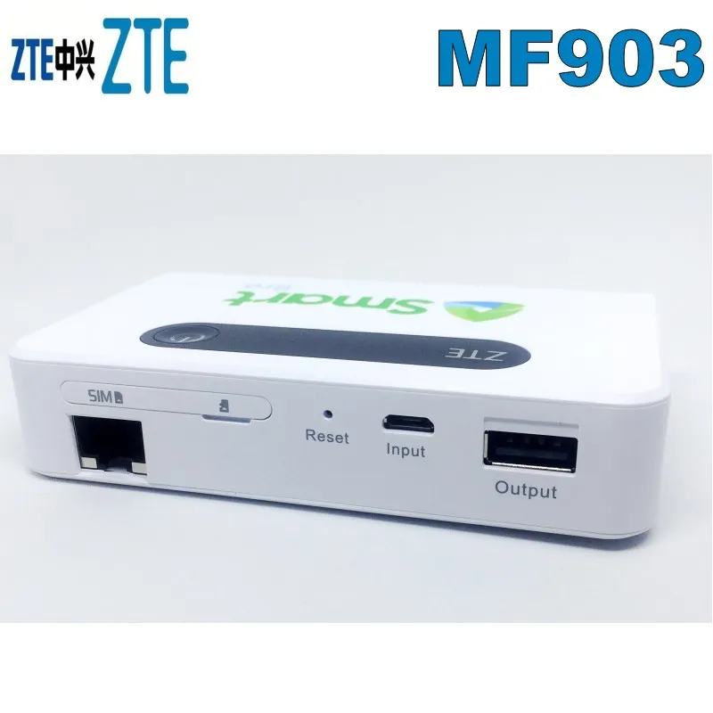 Разблокированный zte MF903 4G LTE Карманный Wi-Fi роутер с 5200 мАч банк питания с портом Lan 4G Роутер диапазон 28