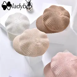 Ladybro 2019 для женщин Восьмиугольные шапочки Snapback весна выдалбливают шляпа Мода кепки Женский козырек кепки s летняя шляпа для женщин вязаная