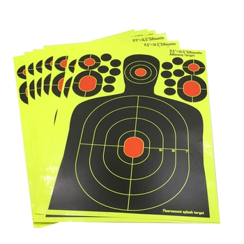

25pcs / LOT Splash Flower Silhouette Sticker Target 9.5 "* 14.5" Adhesive Reactivity Shoot Target for Gun Adhesive Target