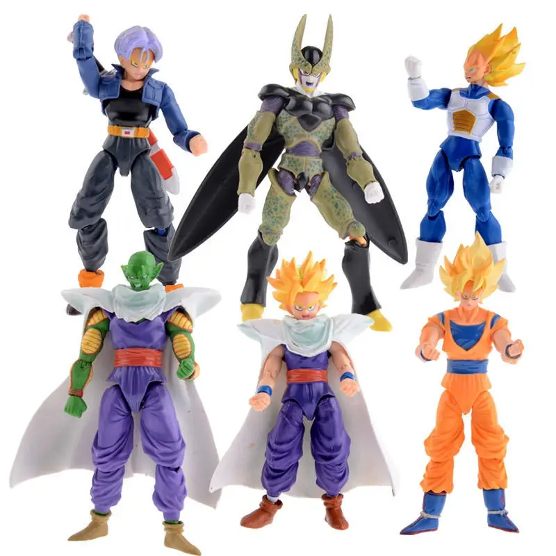 

New Dragonball Z Dragon Ball DBZ Anime Joint Movable Action Figure Toy 6pcs/Set 16CM