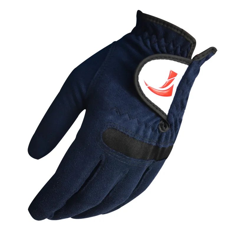 Luvas de Golfe Esportes ao ar Luvas de Mão Pano de Microfibra Homens Azul Ajustável Livre Elástico Deslizamento Laft Respirável Masculino Luvas D0634