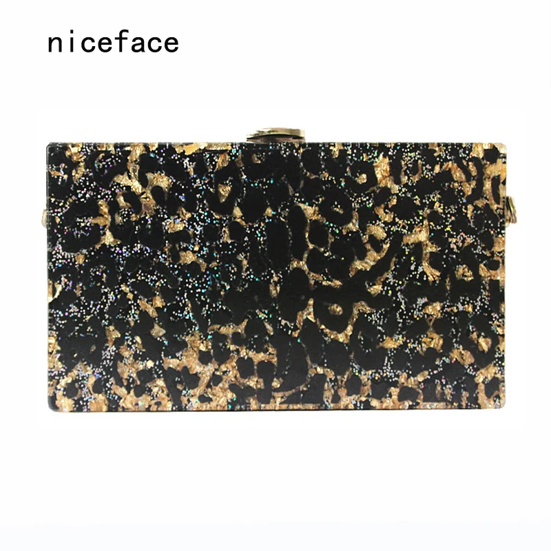 

2017 Women messenger bags brand fashion new Clutch sexy Contrast balck print wallet woman party evening bag lady casual handbag