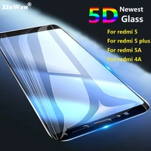 Xinwen 5D 9 H изогнутые защитный экран протектор Закаленное стекло для Xiaomi Redmi 5 5a 4a 5 плюс спереди плёнки 3d 4d 5d защиты