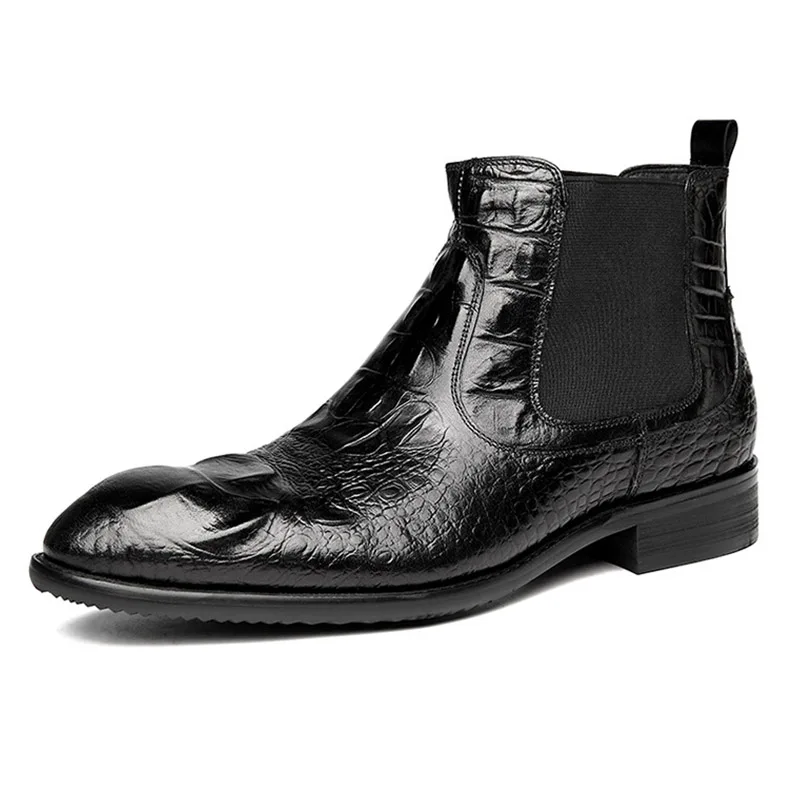 

Men's Boots 100% Genuine Leather Winter Timber Boots Brand Italian Style Luxury Winter Shoes Natural Leather Men Chelsea Boots