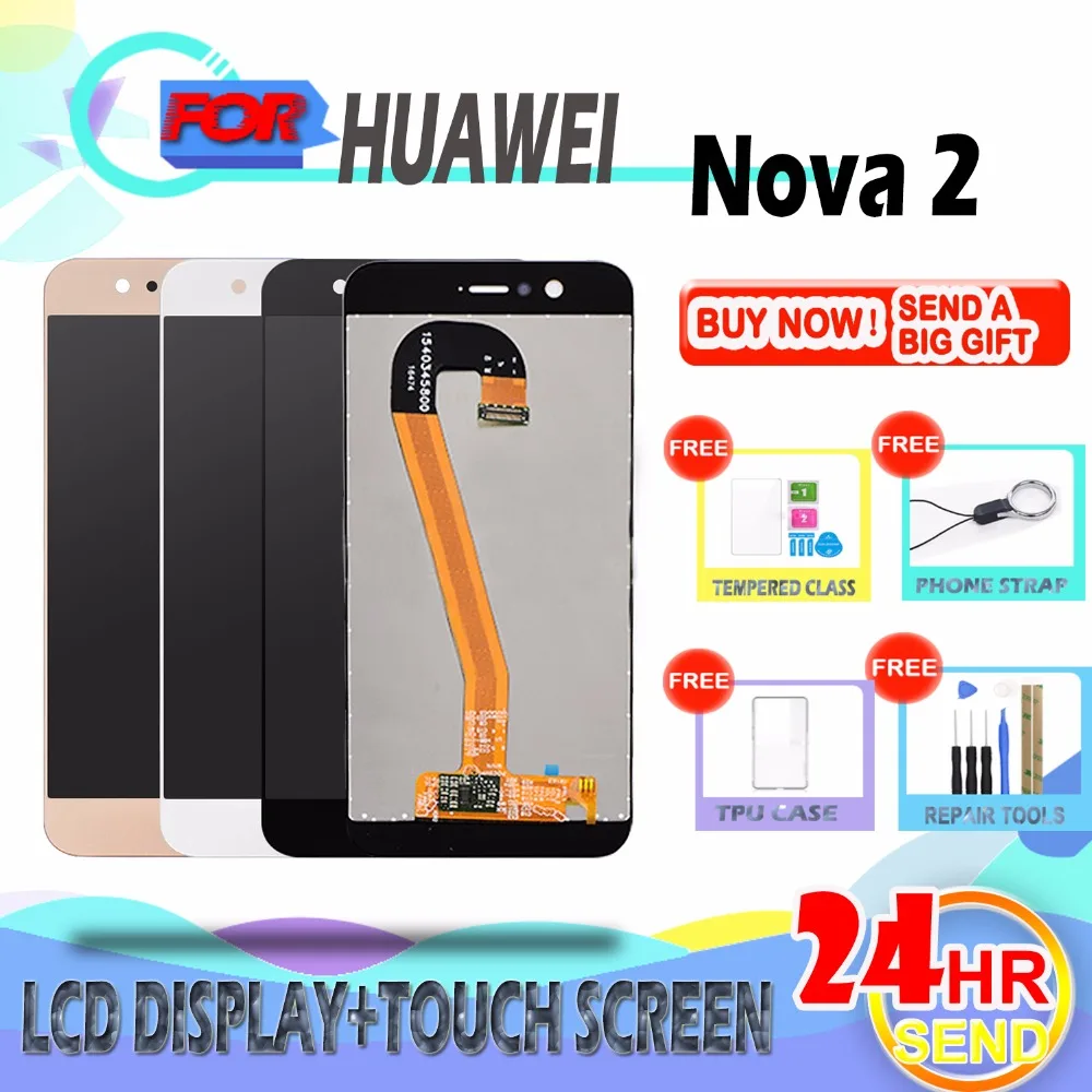 SZHAIYU для Huawei Nova 2 PIC L29 L09 ЖК дисплей сенсорный экран с рамкой дигитайзер стеклянная