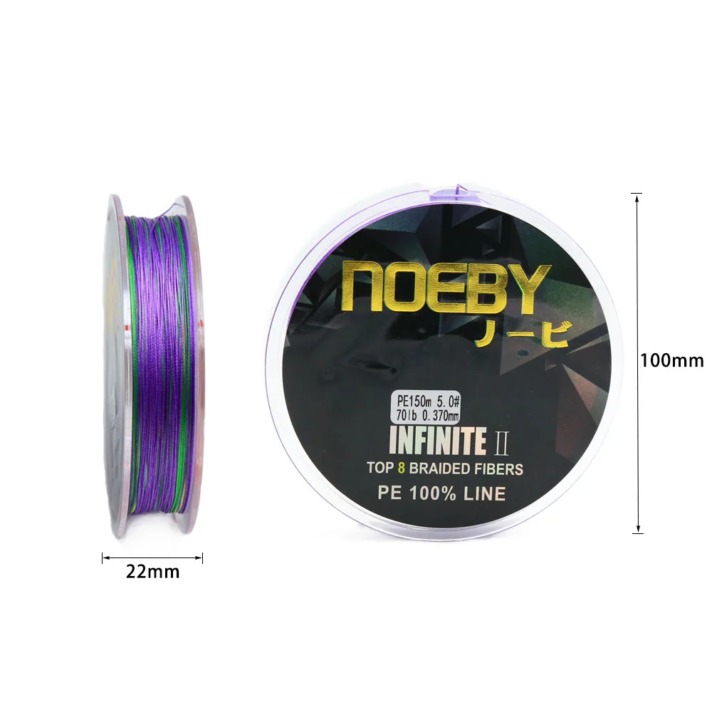 NOEBY 8 مضفر سلك خيط صنارة الصيد 150 m PE خط الملونة اللانهائي II العلامة التجارية الصيد hunthouse