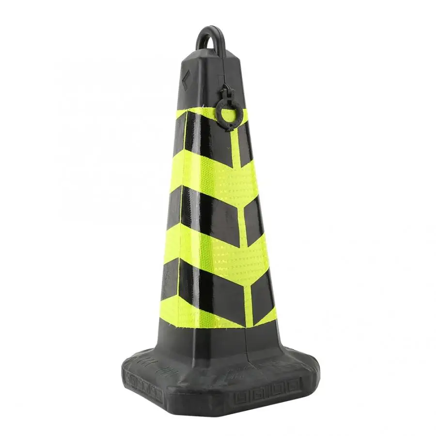 Высокое качество дорожного движения отражающий Пластик дорожный конус желтый и черный полосы
