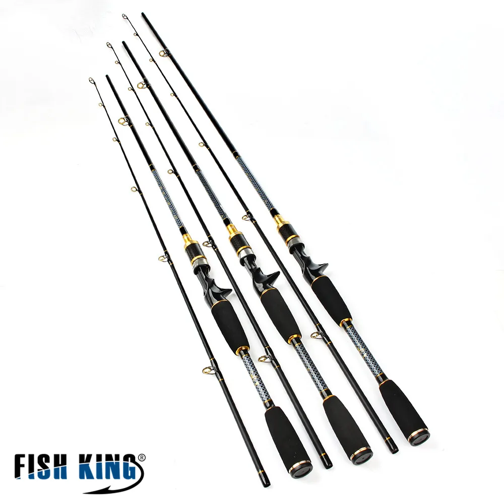 FISH KING 99% carbon spinner fishing rod C.W 10-30G 2 Section 1.8M 2.1M 2.4M Baitcasting Fishing Rod Pesca Tackle For Lure Fish FISH KING 99% carbon spinner fishing rod C.W 10-30G 2 Section 1.8M 2.1M 2.4M Baitcasting Fishing Rod Pesca Tackle For Lure Fish