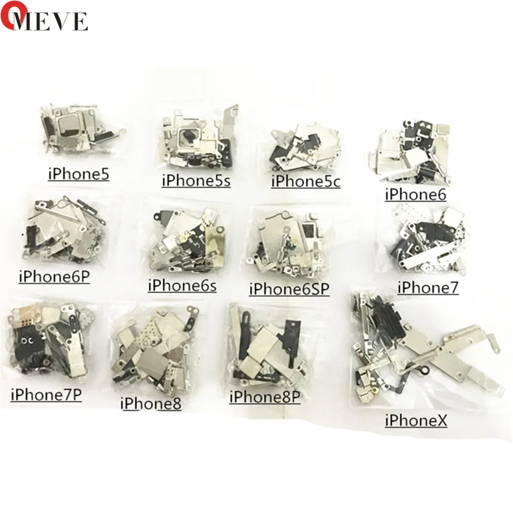 

Full body inner Small Metal iron 23pcs For iPhone 5 5c 5s 6 6s plus 7 7P 8 Small holder bracket shield plate set kit phone parts