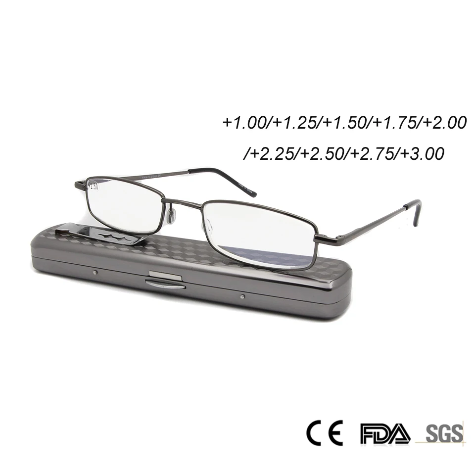 Piazza Occhiali Da Lettura Uomo Donna Completa Rim Diottrie Occhiali In Metallo  Occhiali Presbiti Occhiali 1.0 1.5 2.0 Con Il Caso oculos de  grau|eyeglasses 1.0|reading glassesreading glasses men - AliExpress
