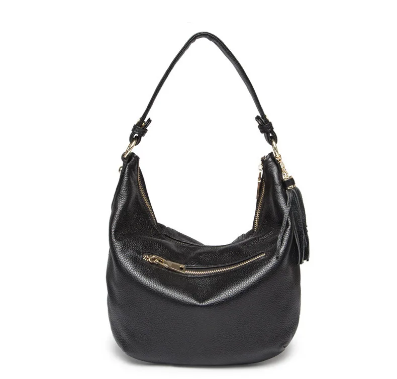 High Quality Genuine Leather Bag Woman Shoulder Bag Real Cow's Skin Bag Fashion HOBO Ladies Crossbody Bag 2018 (1)