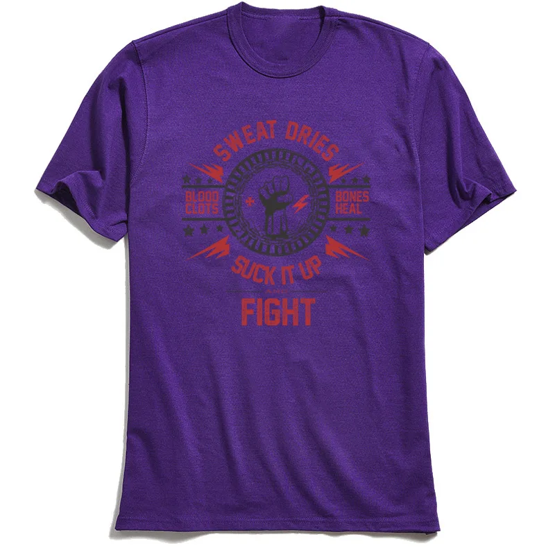 Suck It Up - Fight 100% Cotton Fabric Printing Tops Shirts Funky Short Sleeve Men's T-Shirt Normal Summer Tshirts O-Neck Suck It Up - Fight purple