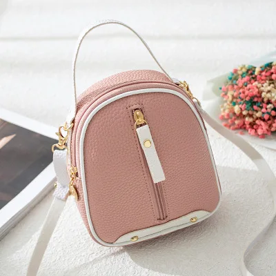 Женский рюкзак из искусственной кожи, маленькие сумки на плечо для женщин, летняя многофункциональная сумка для мобильного телефона, Женская мини сумка через плечо для девочек - Цвет: pink