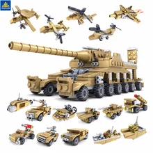 KAZI военное оружие 16 сборки 1 супер танки самоблокирующиеся кирпичи brinquedos игрушки Интеллектуальный строительный блок подарок с коробкой