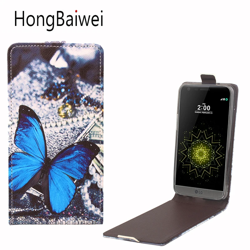 

HongBaiwei for LG LV5 Case Girls Butterfly Pattern Vertical Flip Leather Phone Case Cover for LG LV5