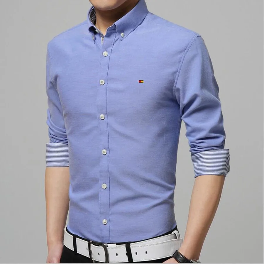 Men Shirts Solid Large Size Four Colors Good Quality Fashion Style ...