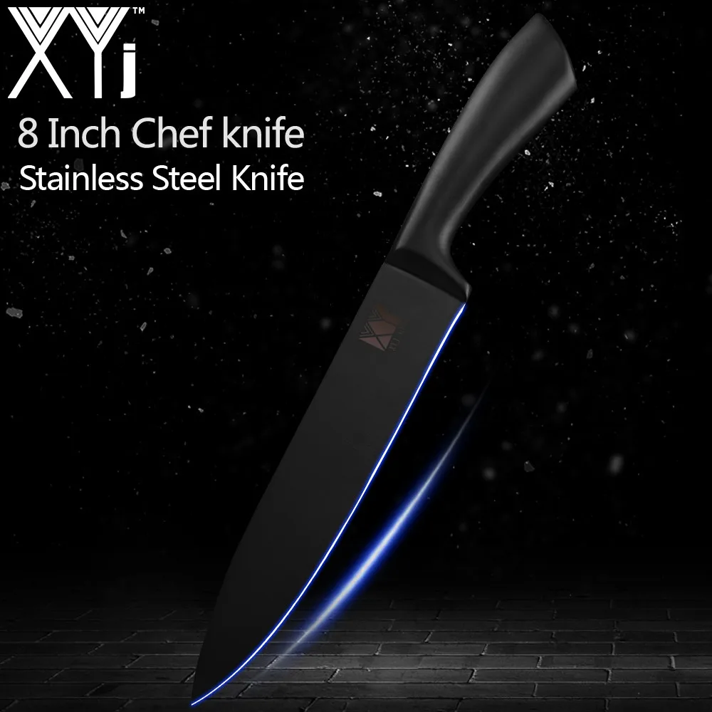A 8 inch Chef XYj, кухонный нож из нержавеющей стали, набор из 6 шт., японские ножи шеф-повара, нож для нарезки хлеба, нож для очистки овощей, инструменты для приготовления пищи - Цвет: A 8 inch Chef