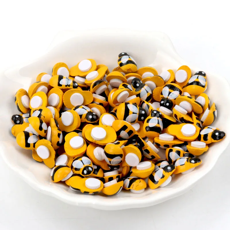 Mixed Bee Self-Adhesive Crafts Flatback Cabochon Decoration For Scrapbooking Cute DIY Accessories 13mm 50pcs - Цвет: 1