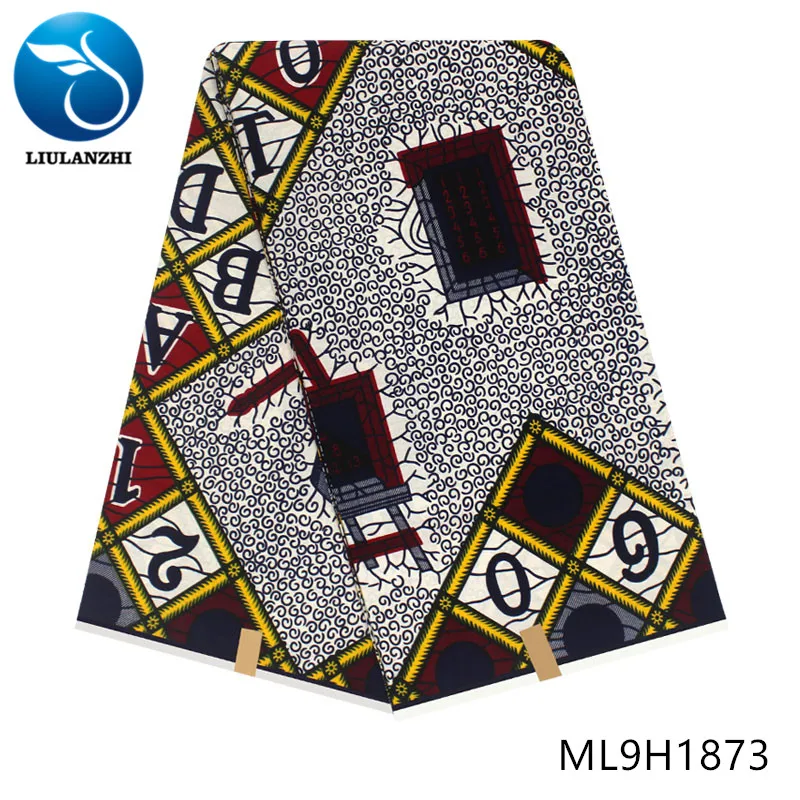 

LIULANZHI nigerian wax fabrics 6yards/lot African real wax fabric for dress 2019 New ankara wax prints fabric ML9H1870-ML9H1894