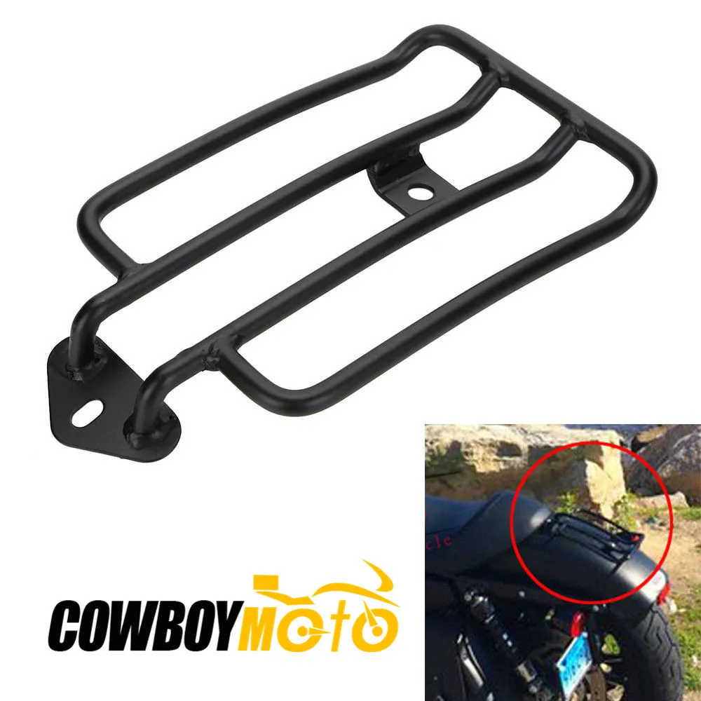Черный мотоцикл Solo сиденье багажная стойка для Harley Sportster XL 883 1200 XL883 XL1200 2004-2019 2014 2013