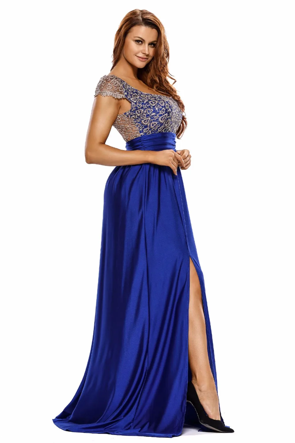 Amazing-Gold-Lace-Overlay-Blue-Slit-Maxi-Evening-Gown-LC60809-5-6