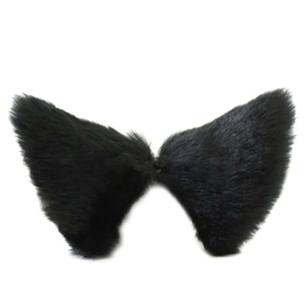 

Cosplay Party Anime Costume Cat Fox Ears Long Fur Hair Clip Fashion 5 Colors