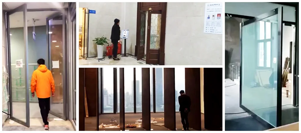 automatic floor spring  door  closer installation
