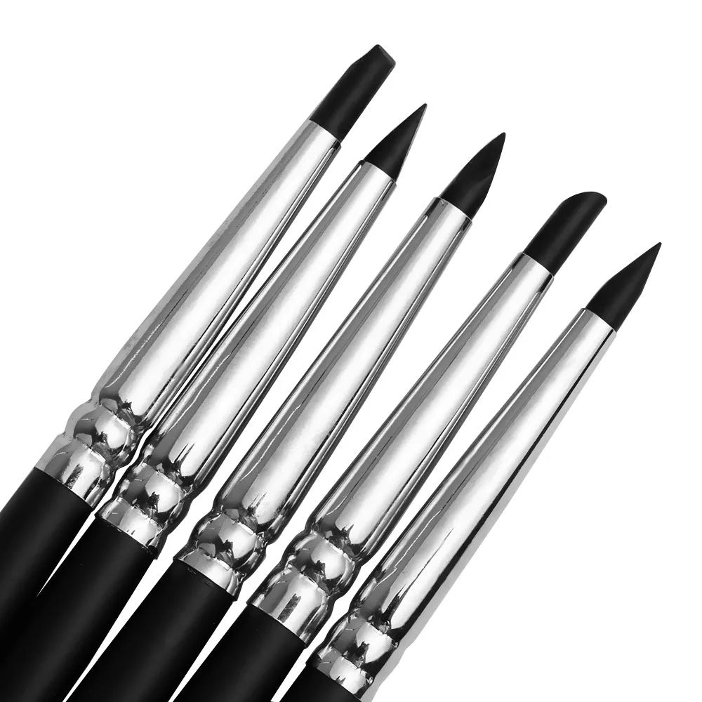 

5pcs/set Dental Silicone Brush Pens Dental Shaping Tooth Tool For Adhesive Composite Resin Cement Porcelain Teeth Dentist Tools