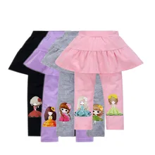 Леггинсы для девочек г. Новые Леггинсы принцессы с рисунком для девочек в европейском и американском стиле хлопковая юбка-брюки
