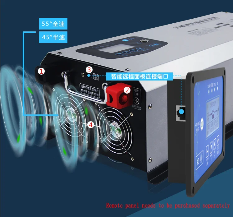 1000W2000W3000W4000W5000W Частота Солнечной энергии чистый синусоидальный инвертор 12V24V48V до 220V домашний ИБП