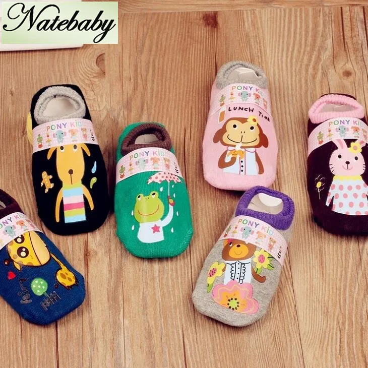 Printed boat socks Korean new pattern cotton cartoon children socks baby non-slip floor socksNA0979