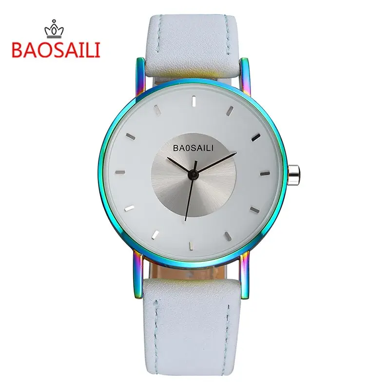 

BAOSAILI B-8300 Multi Colors Women Wrist Watches Vogue Novel Case Leather Strap Watch Fashion Casual Ladies Clock