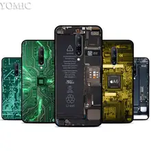 Circuit board Silicone Case for Oneplus 7 7Pro 5T 6 6T Black Soft Case for Oneplus 7 7 Pro TPU Phone Cover