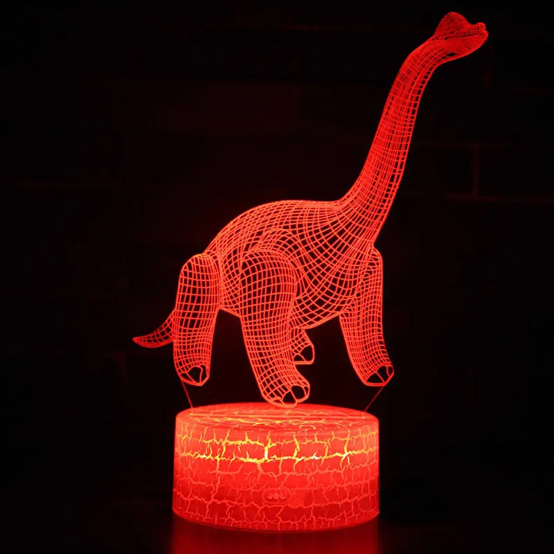 Brachiosaurus тема 3D светодиодный лампа светодиодный ночник 7 цветов изменить сенсорный настроение лампа Рождественский подарок Dropshippping