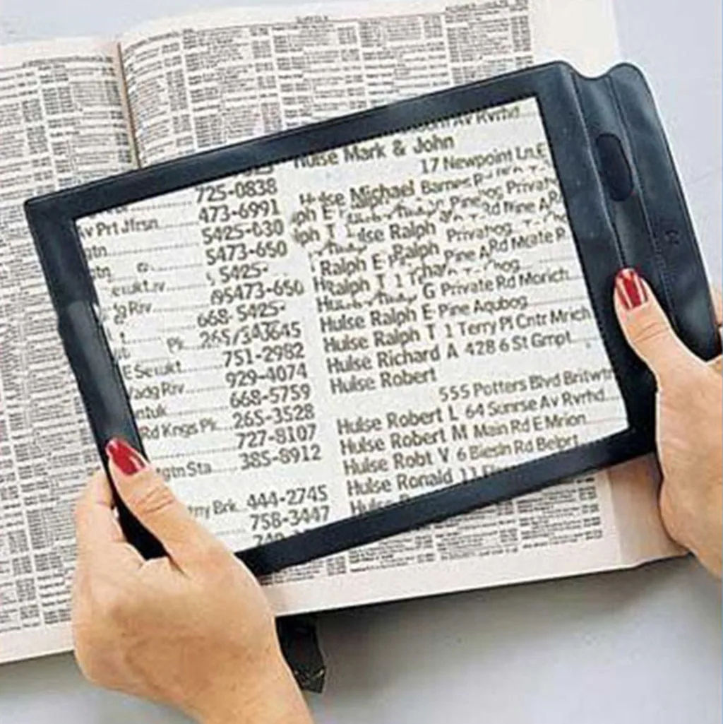 

Big A4 Full Page Large Sheet Magnifier Magnifying Glass Book Reading Lens Page Reading Glass Lens Magnification Aid Lens Fresnel