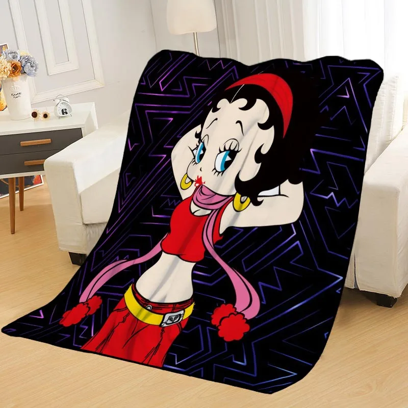 Blanket 2 Новое поступление Betty Boop одеяло s печать мягкий сон одеяло на дом/диван/офис портативный дорожный Чехол одеяло - Цвет: Blanket 2
