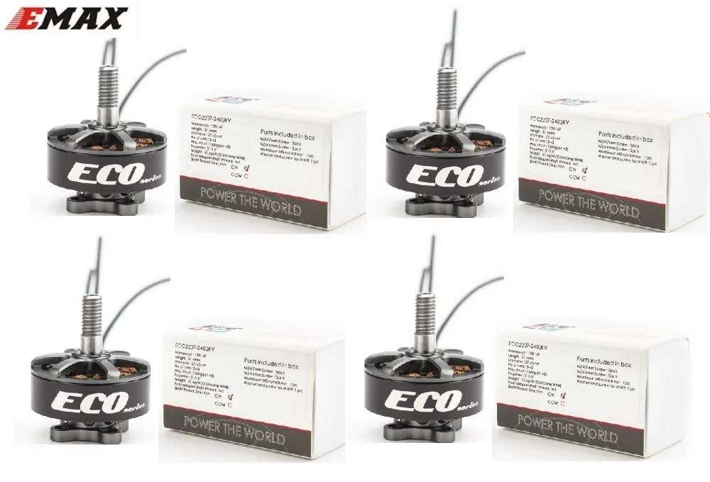 EMAX ECO 2207 кв мотор CW для FPV гоночного квадрокоптера радиоуправляемого дрона