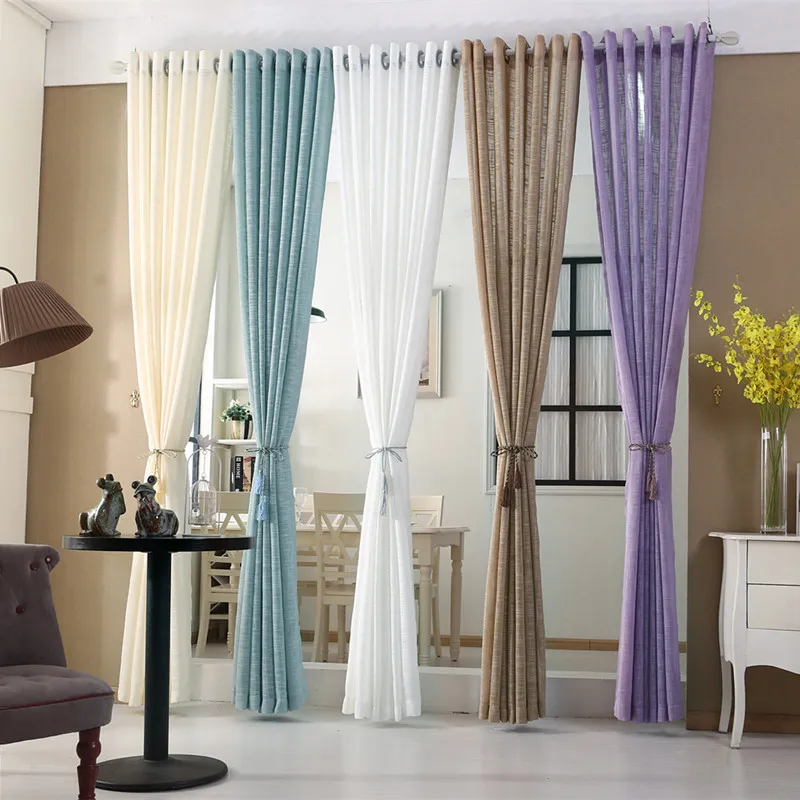 Тюлевые шторы., 6 цветов высокое качество утолщение 600 г/метр льняная ткань для гостиной