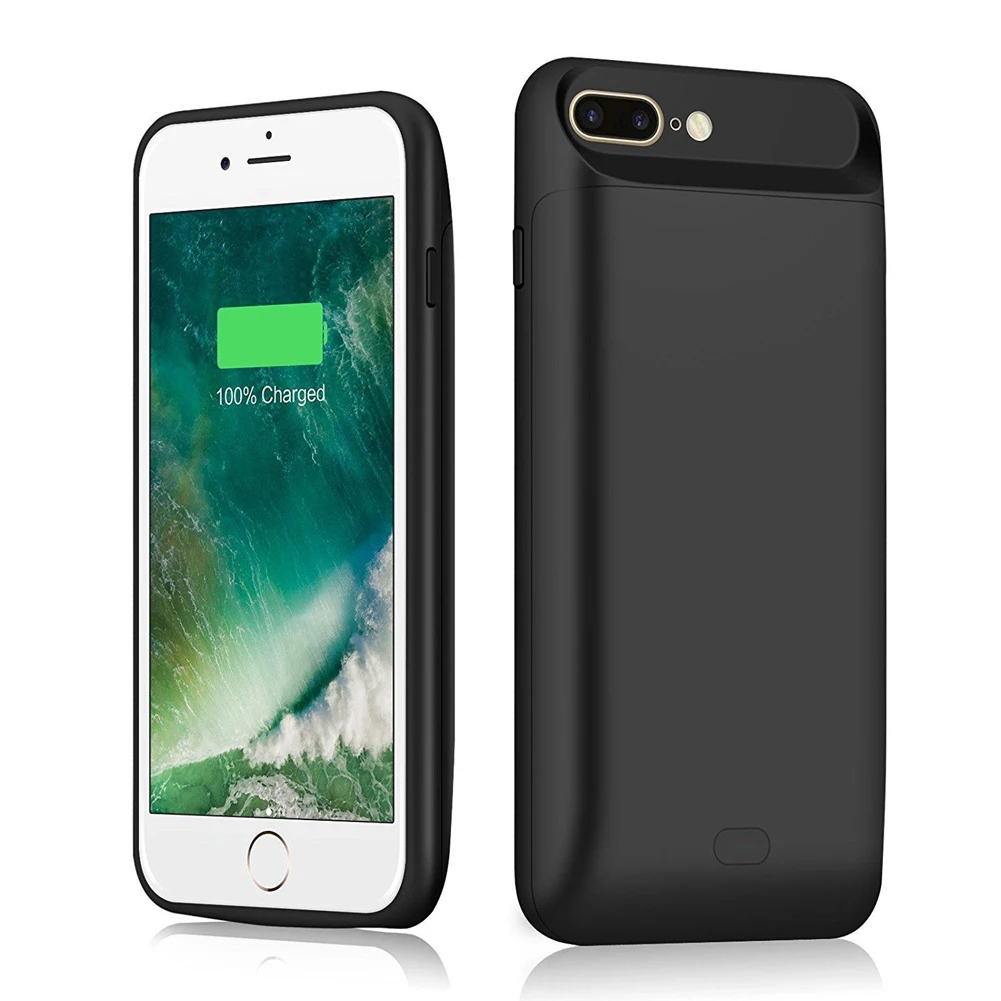 Koop 7200 mah Batterij Oplader Voor iphone 7 Plus 8 Plus case Externe Backup Charger Power Bank Opladen Case powerbank Case