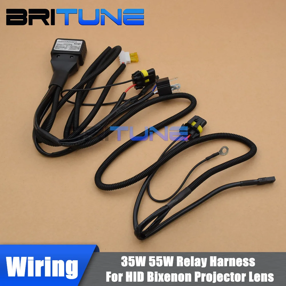 1 قطعة 12 V 35 W/55 W H4 H4-3 9003 تتابع تسخير مع الصمامات موصل HID ثنائية جهاز عرض مزود بإضاءة زينون عدسة عالية منخفضة تحكم كابل الأسلاك