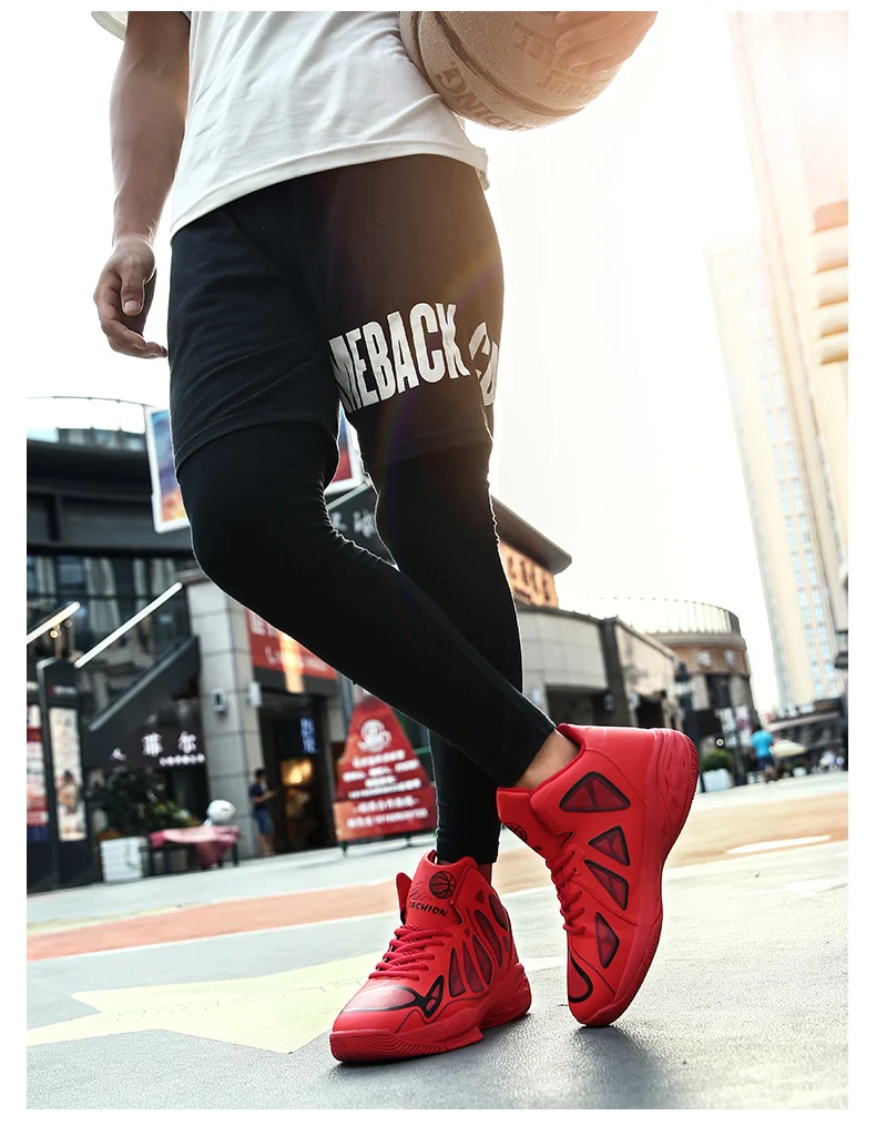 TULUO Для мужчин новые высокие уличные баскетбольные кроссовки дышащие Нескользящие женский баскетбол спортивные мужские туфли обувь кроссовки унисекс