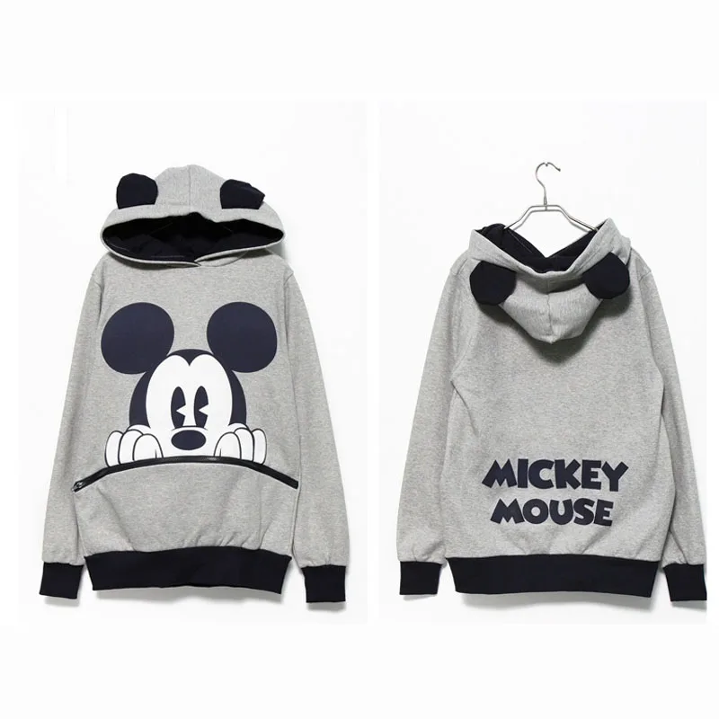 

Mickey Mouse Print Lady's Sweatshirts Female Long Sleeve Casual Hoodies Women Hooded Sweatshirts Mujer Cartoon Hoody H0366
