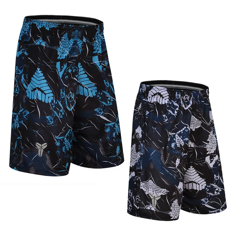 Men Sporting Gymming QUICK DRY Workout Compress Capri Cropped Casual Board Shorts For