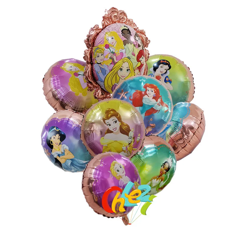 Золушка Белоснежка шары в форме принцесс Аврора Ариэль Белль Жасмин Тиана Анна globos Девочка День рождения вечеринка праздник поставка игрушки