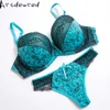 Sexy Tanga Lace Push Up Bra Set Lencería mujeres Underwear conjuntos Intimates bordado Floral negro blanco tamaño grande sujetador conjuntos ► Foto 1/6