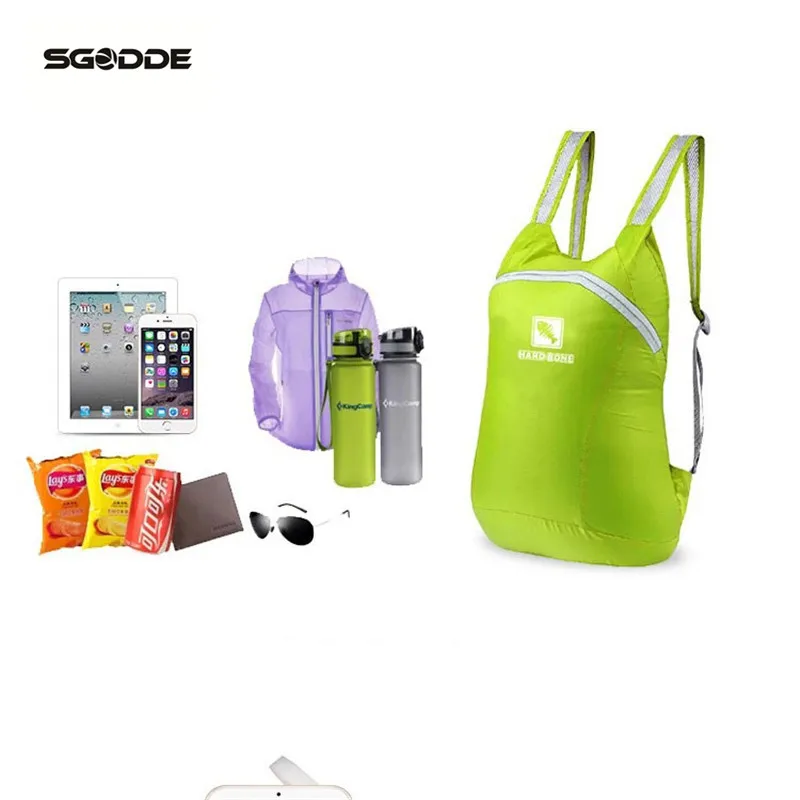 

SGODDE 18L Foldable Backpack Ultralight Outdoor Sport Travel Waterproof Folding School Bag Men Women Camping Hiking Water Bag
