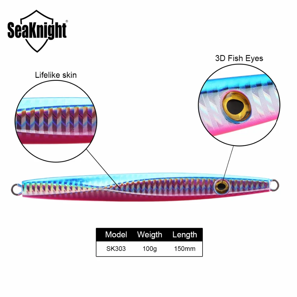 SeaKnight SK303 рыболовная приманка 1 шт. 150 мм 100 г металлическая для ловли рыбы в соленой