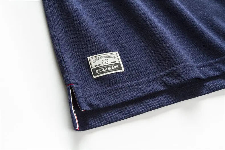 2019 Short Sleeve Polo Shirt Men Summer Antique Pattern Solid Cotton Men Polo Shirts Male Quick Dry Quality Brand Tshirt Tops 10