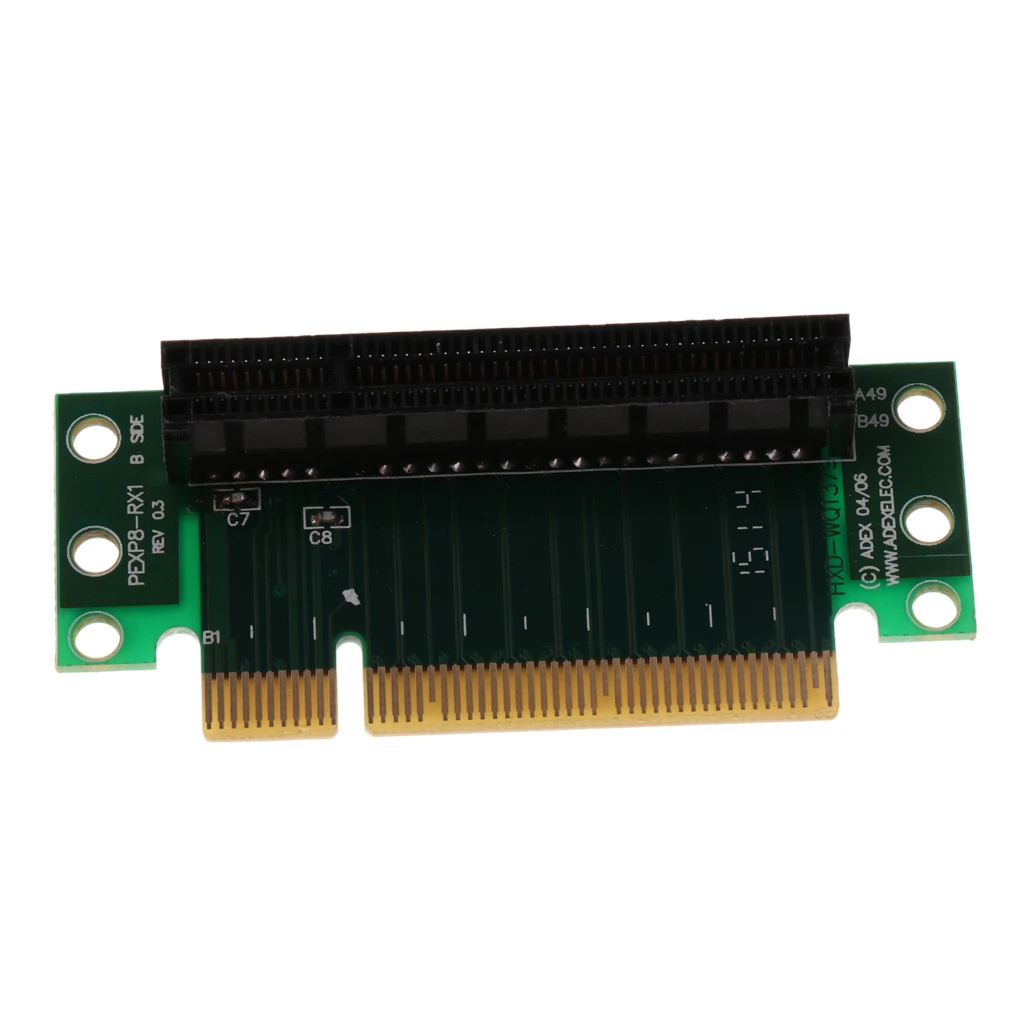 PCI Express PCI-E 8X Adapter Riser Card 90 Angle For 1U/2U Server Chassis
