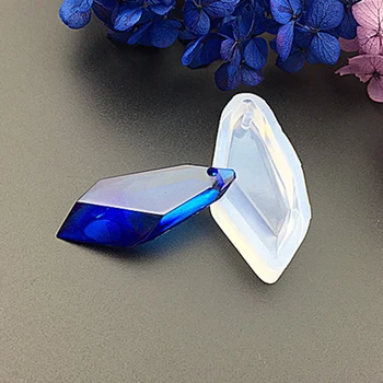 

Crystal Silicone Geometric Jewelry Pendant Mold Ornament Stone Mould Resin Craft DIY